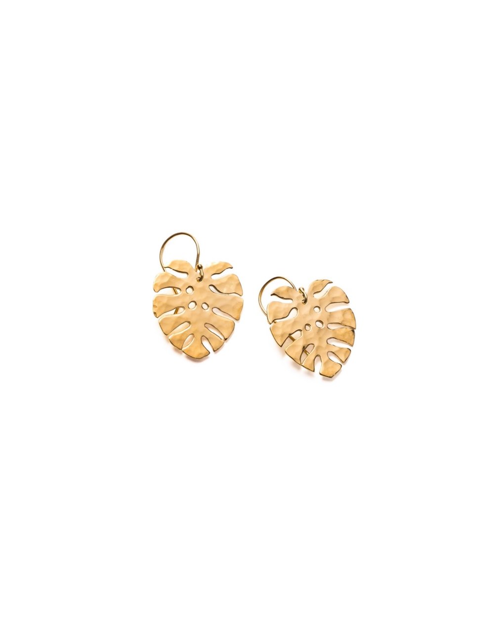 Manoa Monstera Leaf drop earrings – [ki-ele]