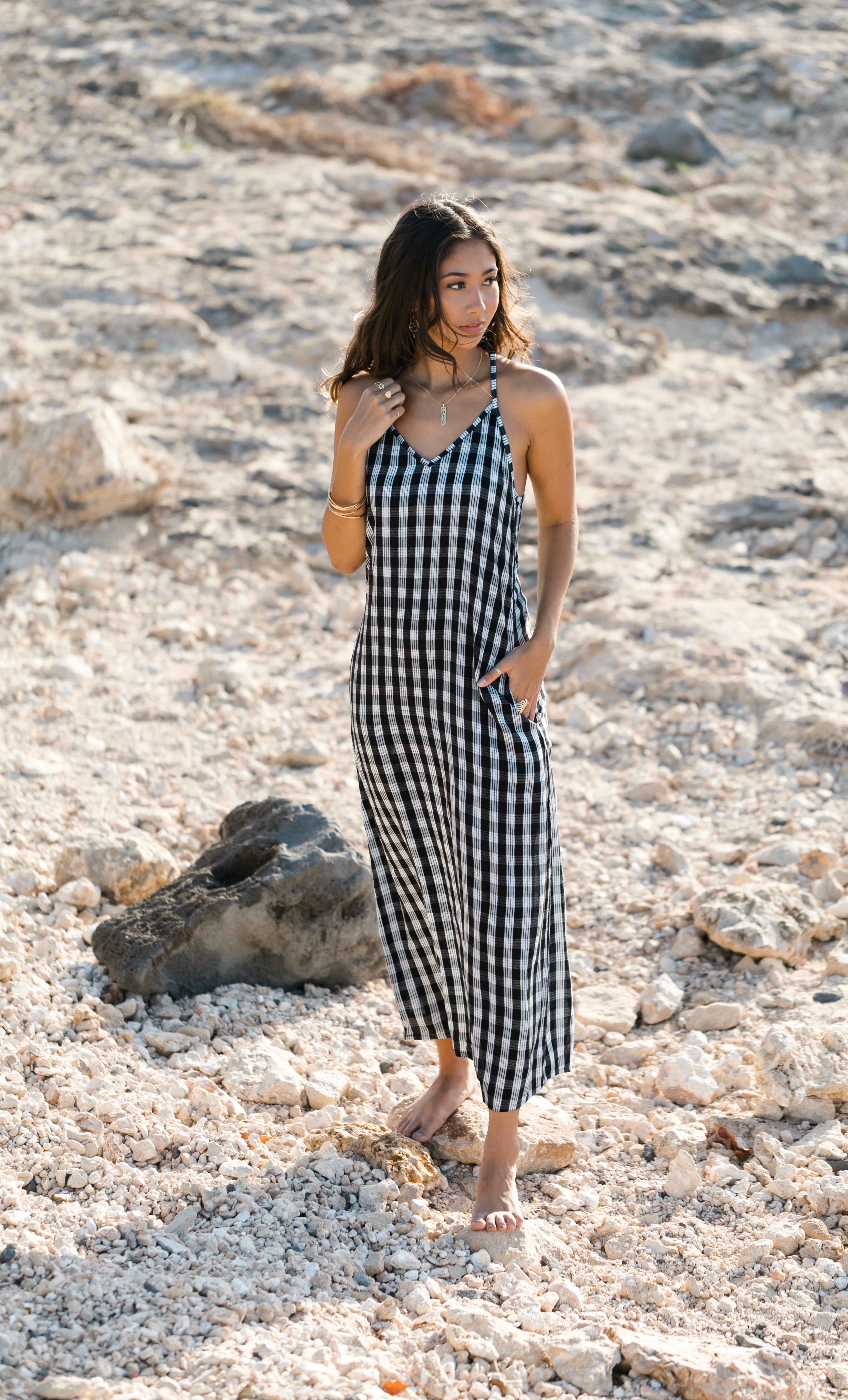 BRAIDED STRAP JUMPSUIT - Black