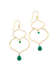 Majorelle Green Onyx Drop Earrings