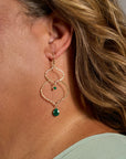 Majorelle Green Onyx Drop Earrings